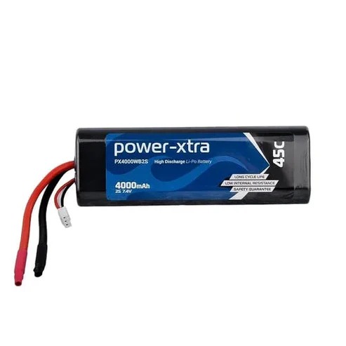 Power-Xtra PX4000WB2S 7.4V 4000 mAh Li-Polymer Pil (45C)