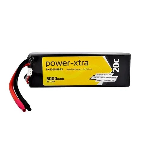 Power-Xtra PX5000WB2S 7.4V 5000 mAh Li-Polymer Pil (20C)