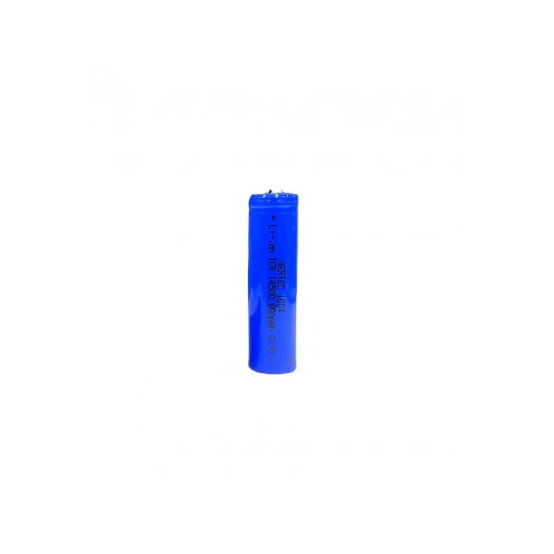 Sertec 3.7V Li-ion 14500 AA - 800 Mah 1C Şarjlı Pil (Başlı)